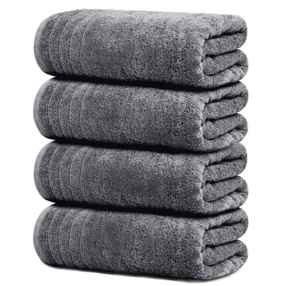 Tens Towels Pack Of 4 Dark Grey 30 x 60 Inches Large Bath Towels Sealed NWT NEW